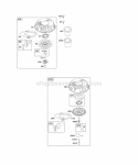 Rewind Starter Diagram and Parts List for  Briggs and Stratton Engine